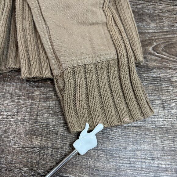 American Eagle Outfitters Sweater Men's Medium Ribbed Mock Neck Elbow Patches - Picture 3 of 7